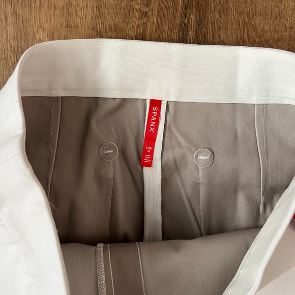 NEW Spanx On-the-Go Kick Flare Pant with Ultimate Opacity Technology in White - Picture 8 of 11